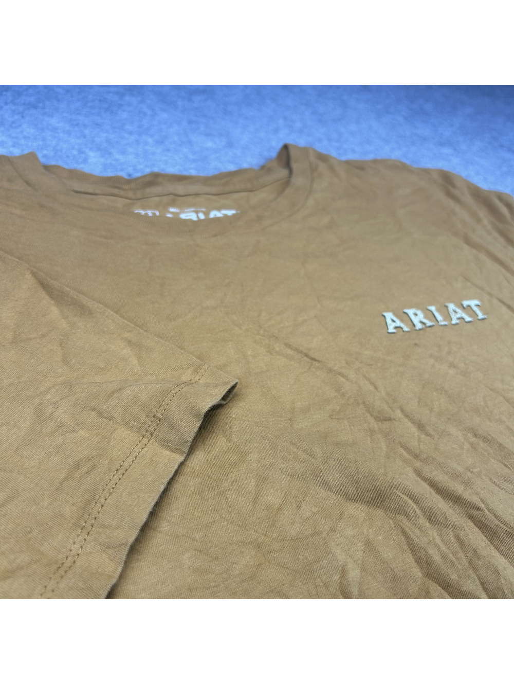 Ariat Short Sleeve T Shirt Mens L Scorpion Graphic Brown Work Western